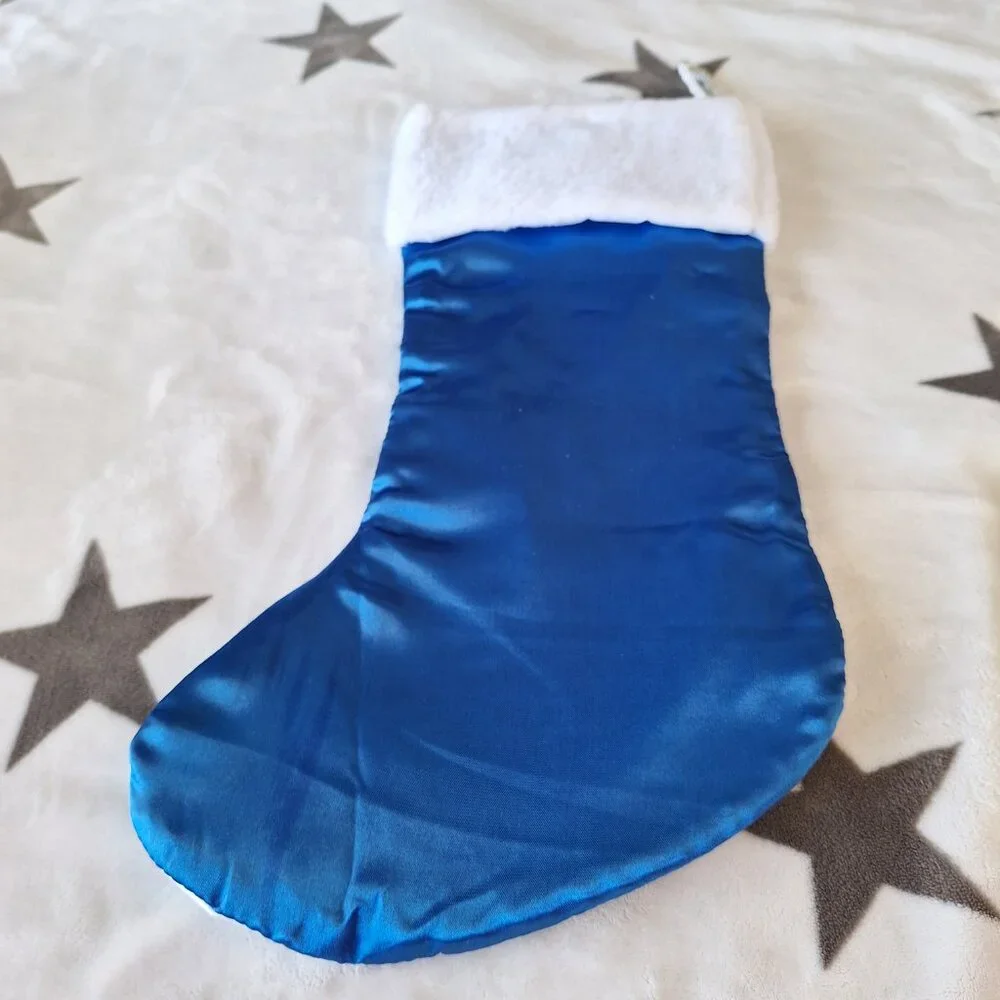 Kurt S. Adler 2021 Peppa Pig Christmas Stocking Children Kids Blue Silky Glitter